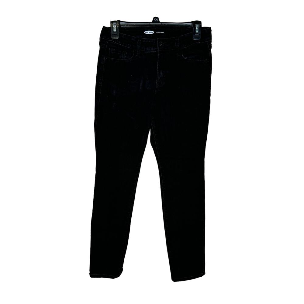 Old Navy Women's Jeans Pop Icon Skinny Mid-Rise Denim Skinny Stretch Black Sz.28